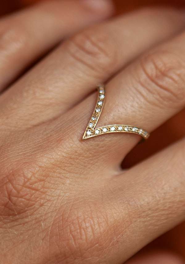 Rose & Lini MAITEA “HEART” GOLD & DIAMONDS RING Acquista Ora