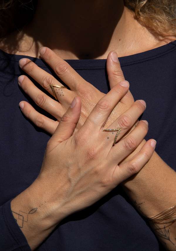 Rose & Lini MAITEA “HEART” GOLD & DIAMONDS RING Acquista Ora