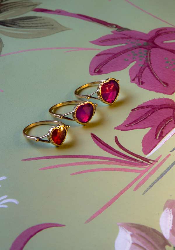 Rose & Lini DORETTE LARGE “BAGUE COEUR” GOLD RING Shopping Online