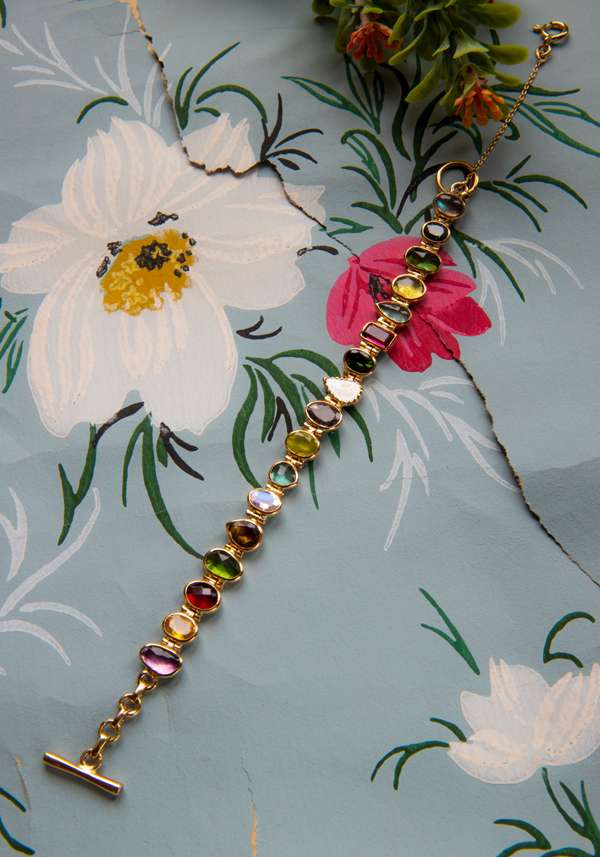 Rose & Lini DORETTE GOLD STUDDED “SOUPLE BRACELET” Affare Del Giorno