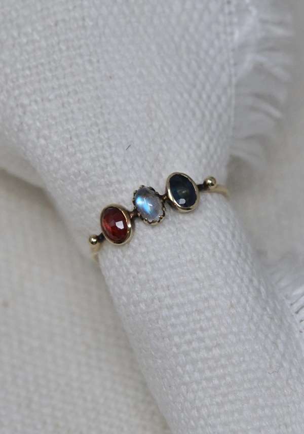Rose & Lini DORETTE MULTICOLOR SIMPLE BAGUE GOLD RING Presa