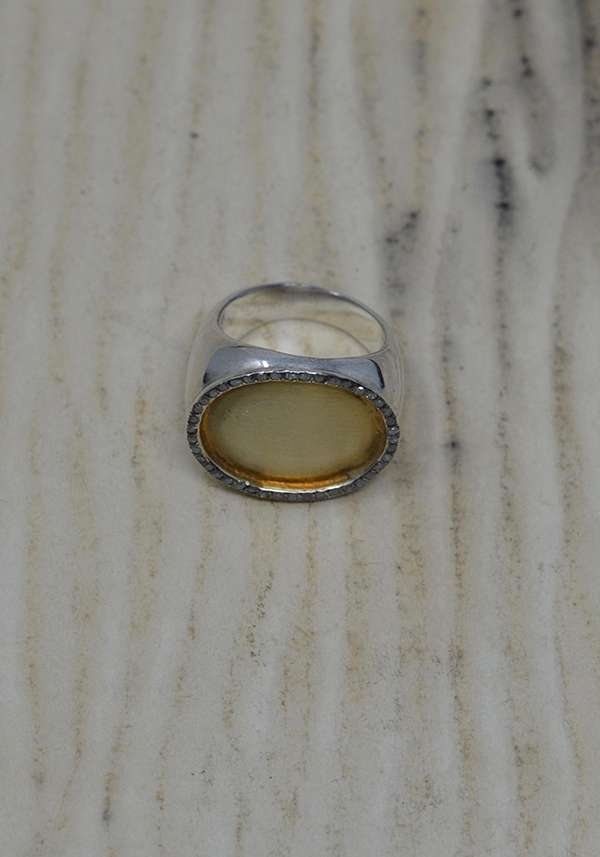 Rose & Lini ROSAMARIA SILVER GOLD & DIAMONDS “AMANI” RING Shopping online