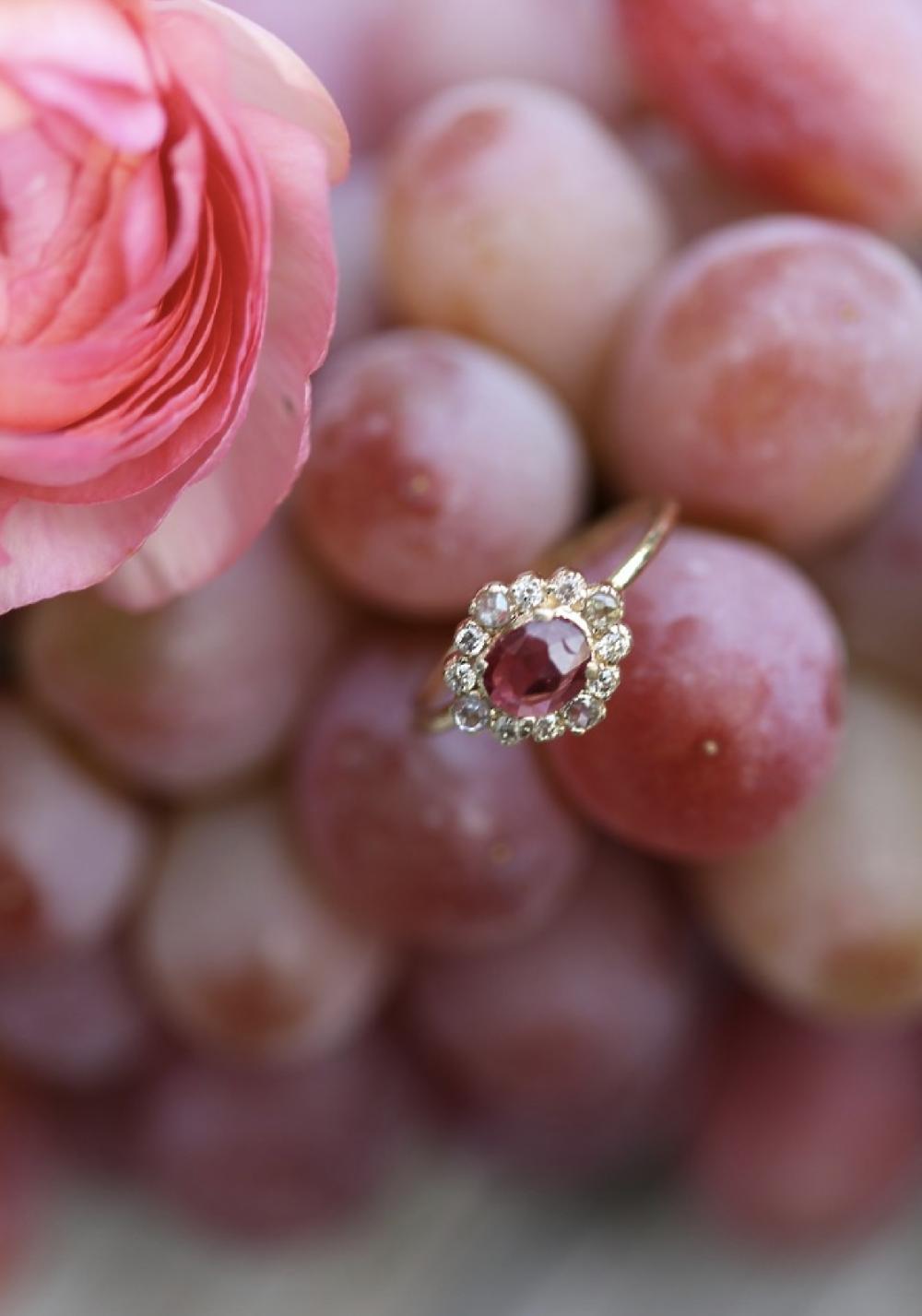 Rose & Lini 5 OCTOBRE “MALLORY” GOLD & PINK SPINEL RING Offerta migliore