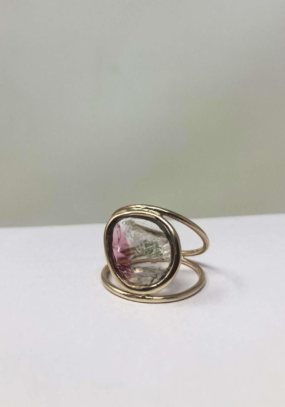 Rose & Lini MAITEA “DOUBLE RING” GOLD & WATERMELL Lightning offer