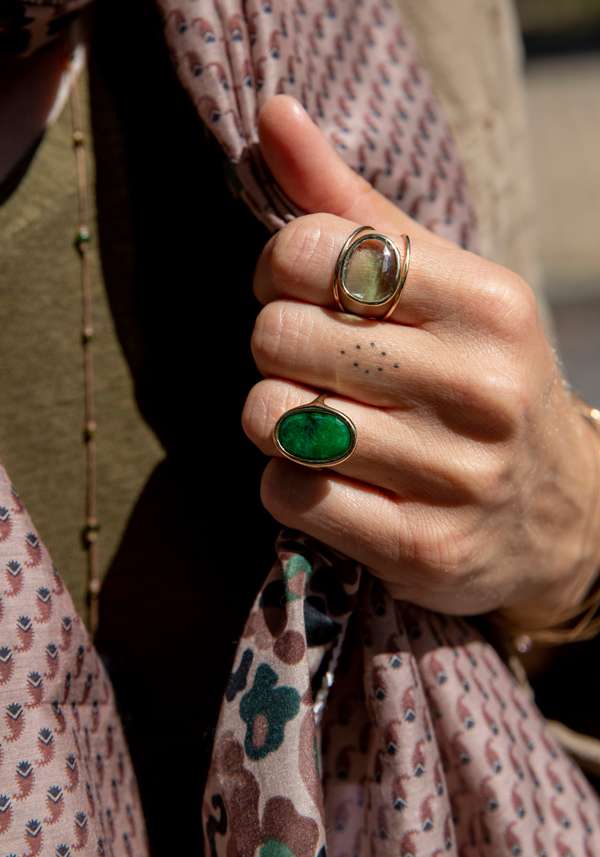 Rose & Lini MAITEA GOLD & JADE RING Offerte stagionali