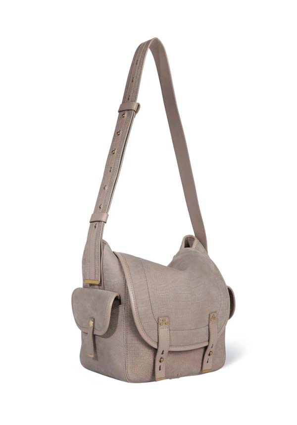 Rose & Lini JÉRÔME DREYFUSS “STAN L” CROCO STONE SHOULDER BAG Sconti VIP
