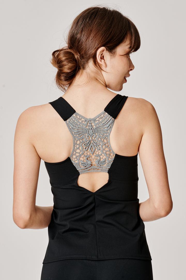 Sàpopa Tulipano Grey Lace Tank Top Offerta