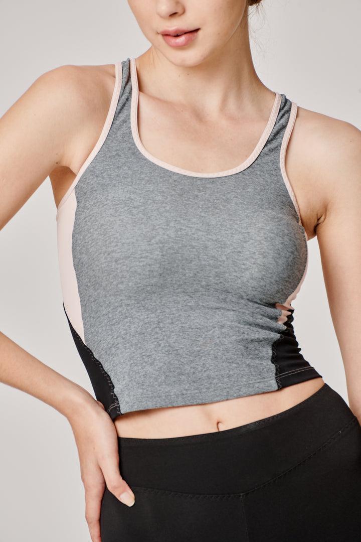 Sàpopa Classy Grey-Pink Crop Top Negozio