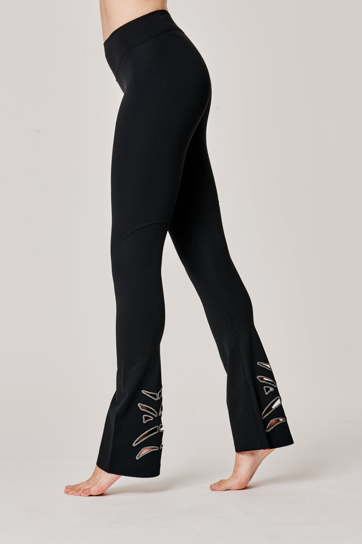 Sàpopa Vortice Black Flare Leggings Saldi