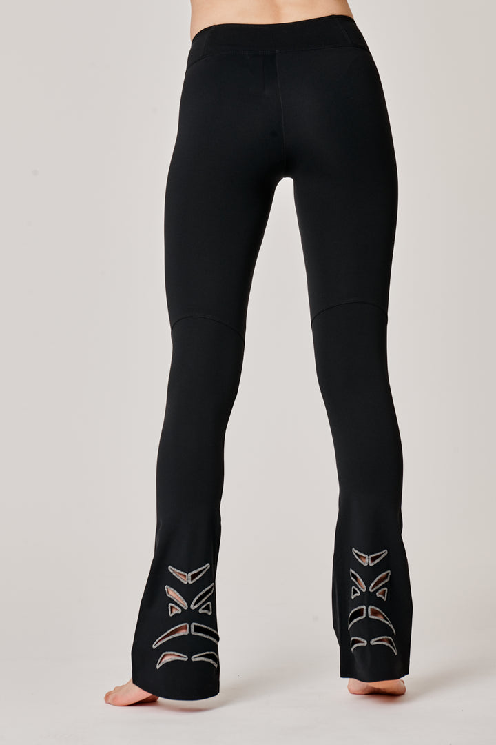 Sàpopa Vortice Black Flare Leggings Saldi