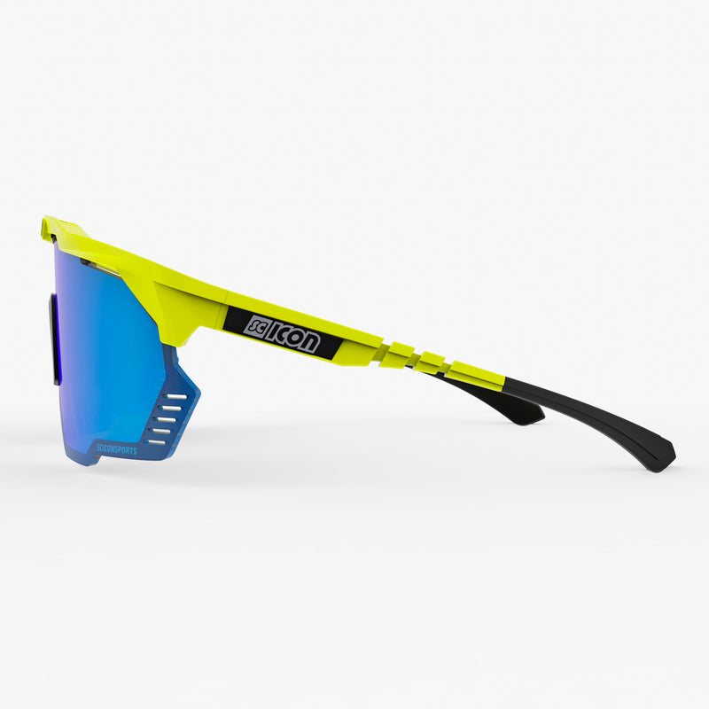 Scicon Aeroshade Kunken Occhiali Ciclismo Giallo Fluo/Blu Outlet
