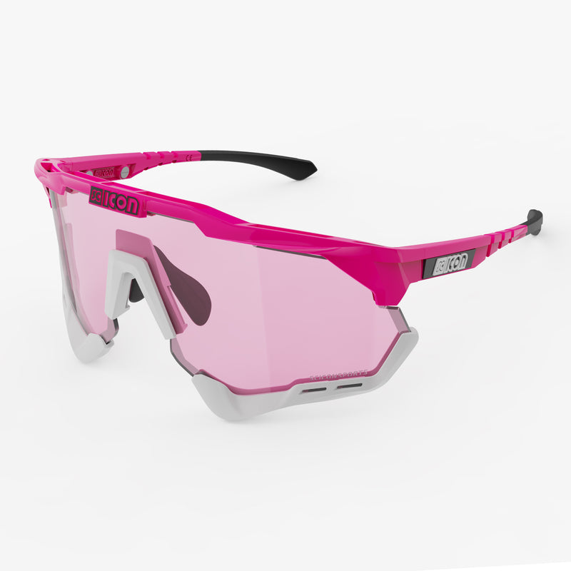 Scicon Aeroshade XL Occhiali Ciclismo Rosa Fluo/Blu Vendite Flash