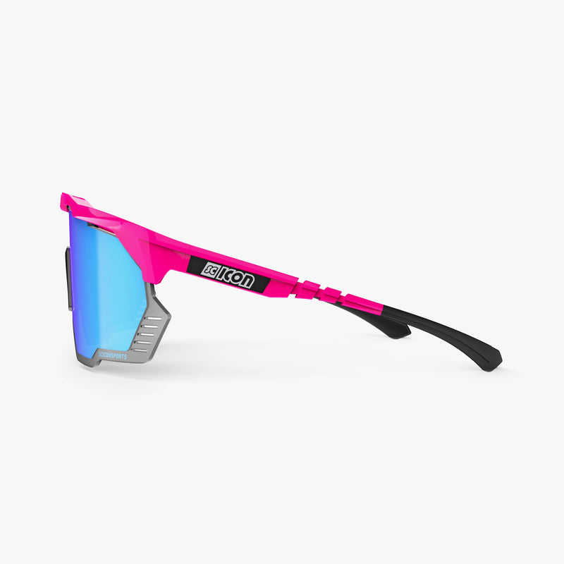 Scicon Aeroshade Kunken Occhiali Ciclismo Rosa Fluo/Blu Negozio