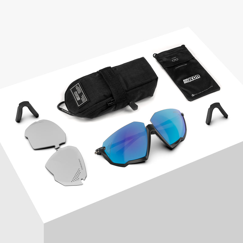 Scicon Aerojet Occhiali Ciclismo Nero/Blu Rilascio limitato