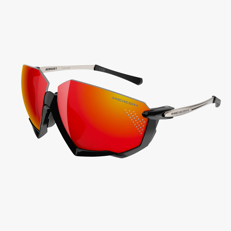 Scicon Aerojet Occhiali Ciclismo Nero/Rosso Vendite Flash
