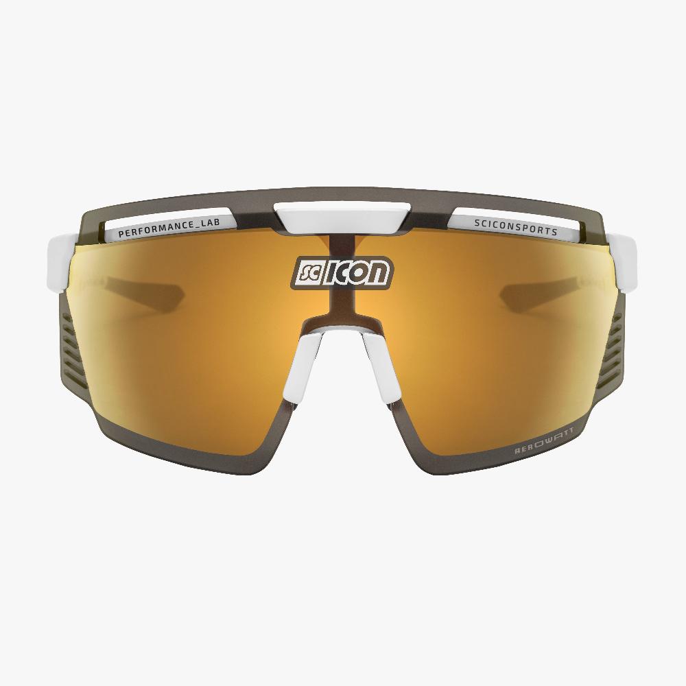 Scicon Aerowatt Occhiali Sportivi Bianco/Bronzo Novità