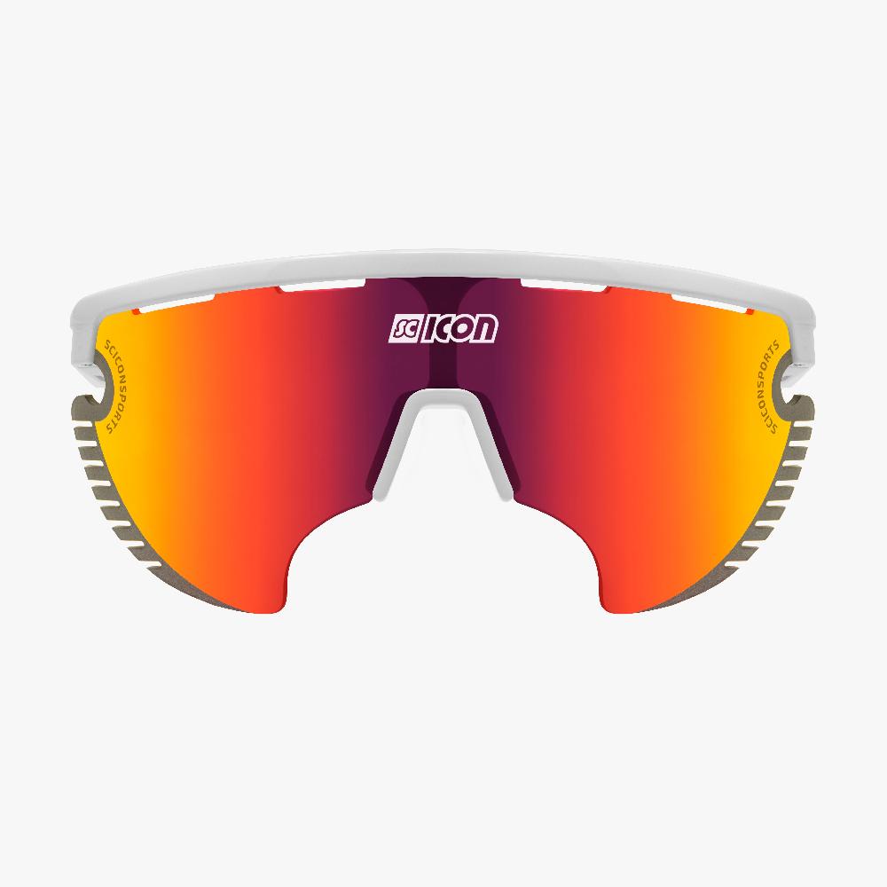Scicon Occhiali Sportivi Aerowing Lamon Bianchi/Lente Rossa Specchiata Outlet