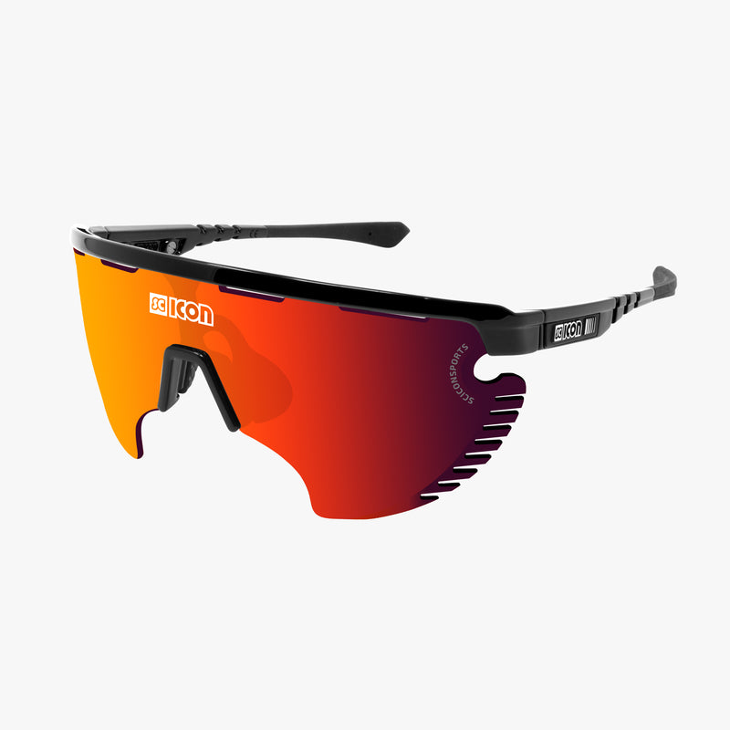 Scicon Occhiali Aerowing Lamon Montatura Nera/Lente Rossa Specchiata 2025