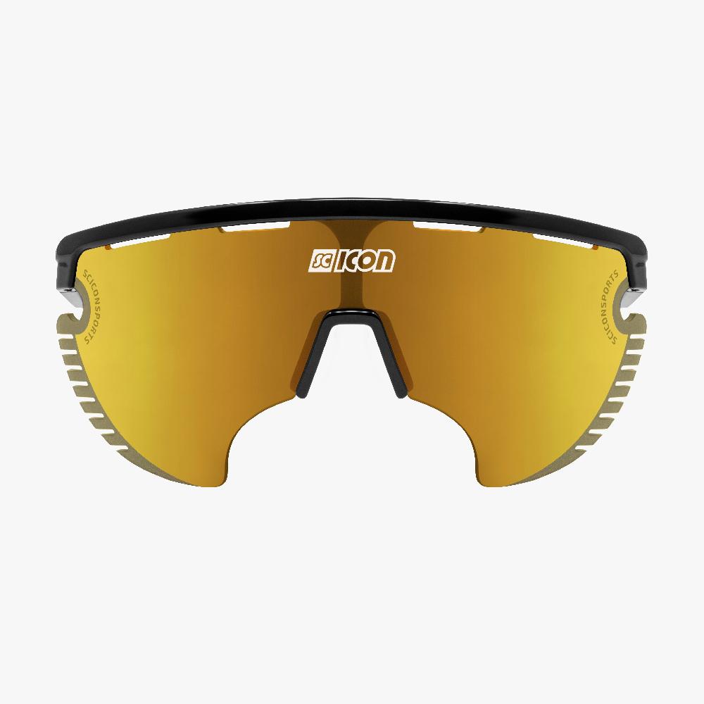 Scicon Occhiali Sportivi Aerowing Lamon Nera/Lente Bronzo Specchiata Consegna Veloce