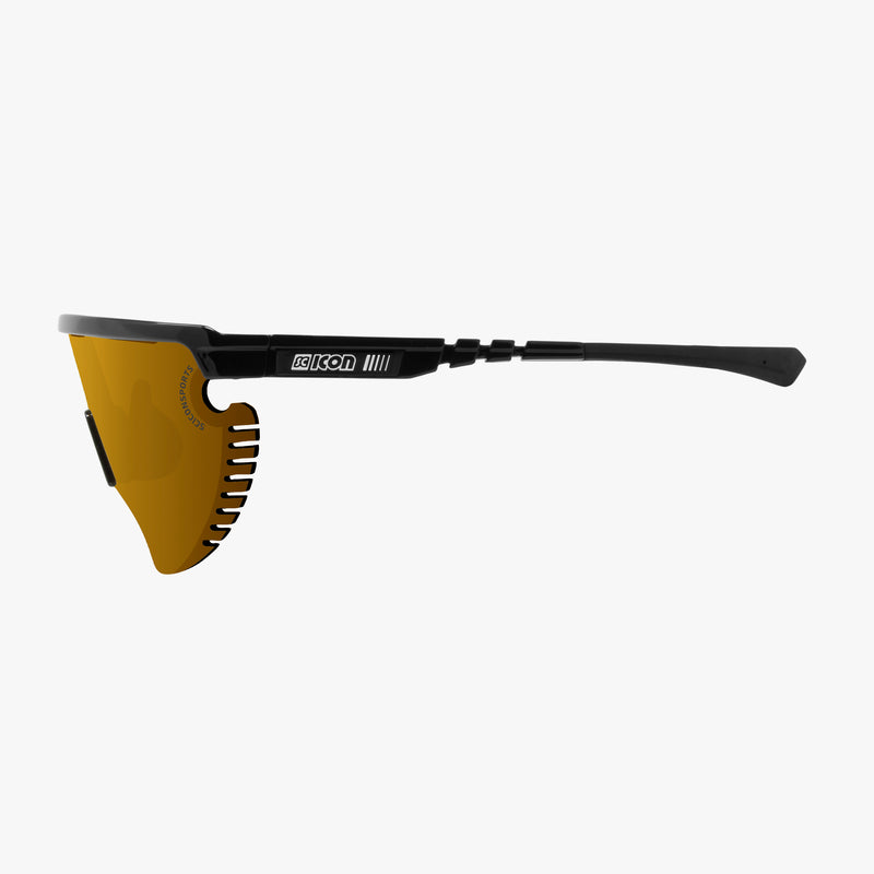 Scicon Occhiali Sportivi Aerowing Lamon Nera/Lente Bronzo Specchiata Consegna Veloce