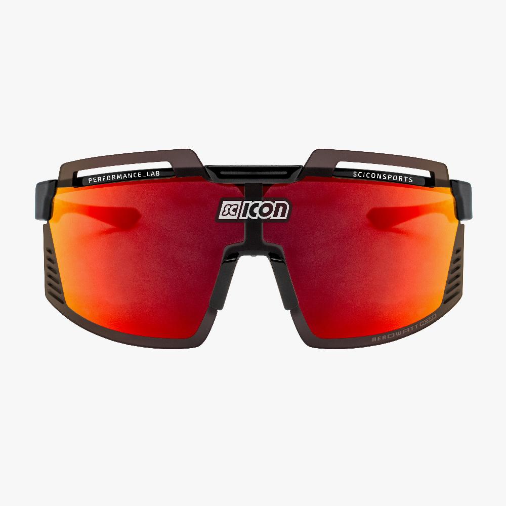 Scicon Occhiali Sportivi Aerowatt Foza Nero/Rosso Nuova