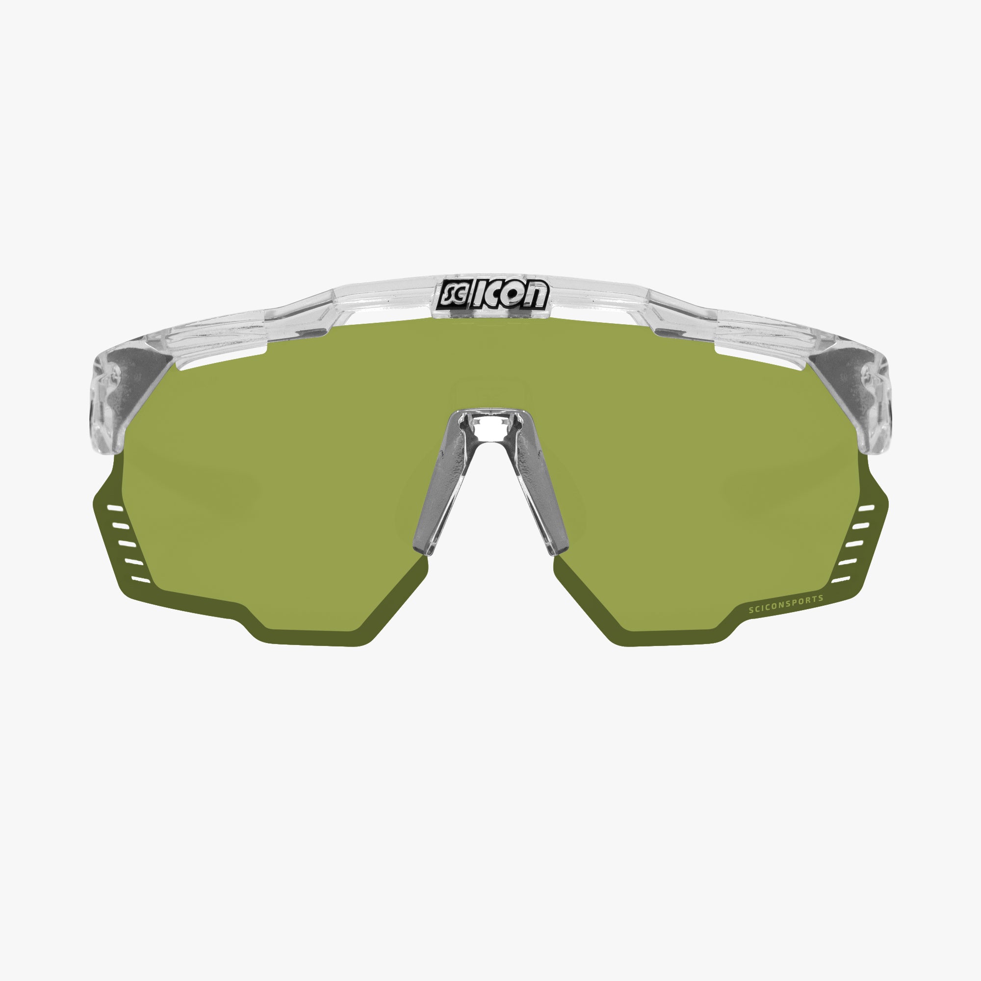 Scicon Occhiali Sportivi Aeroshade Kunken Cristallo/Verde Solo un giorno rimasto