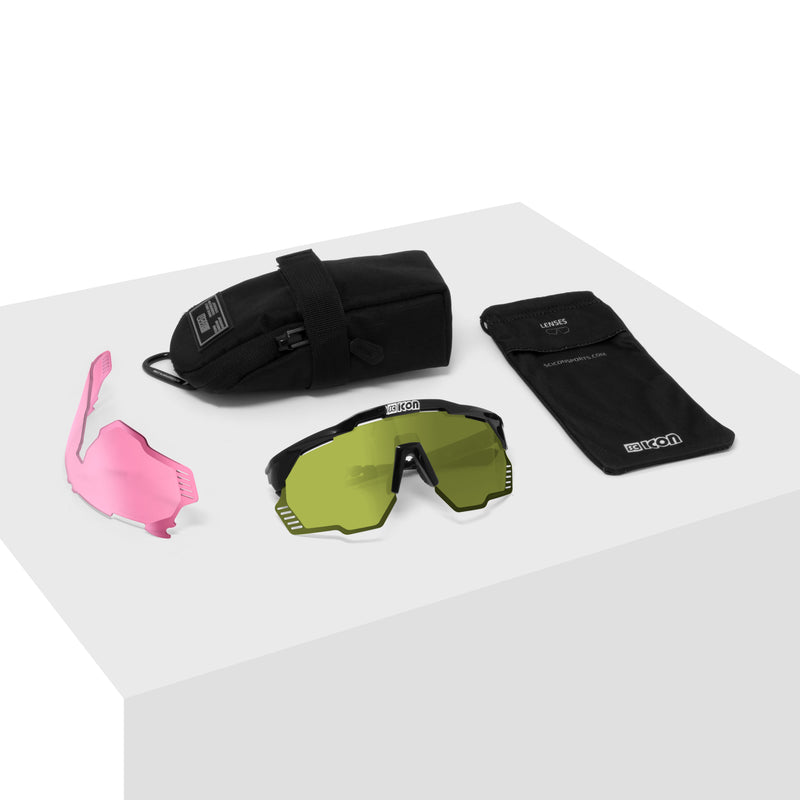 Scicon Occhiali Sportivi Aeroshade Kunken Cristallo/Verde Solo un giorno rimasto