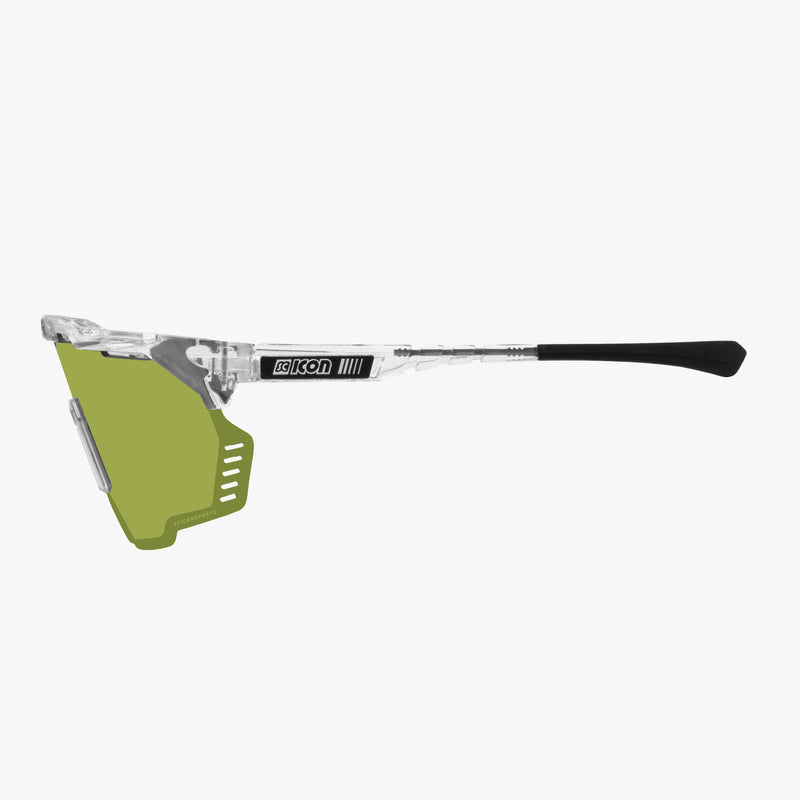 Scicon Occhiali Sportivi Aeroshade Kunken Cristallo/Verde Solo un giorno rimasto