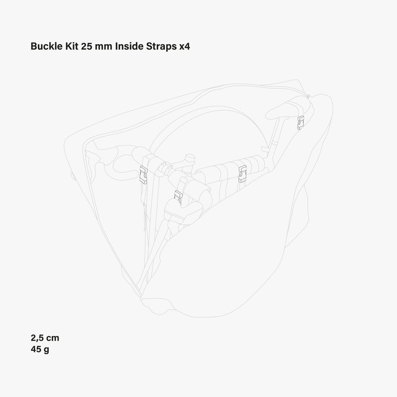 Scicon Fibbia 25 mm cinghia borsa Aerocomfort 3.0 Italia