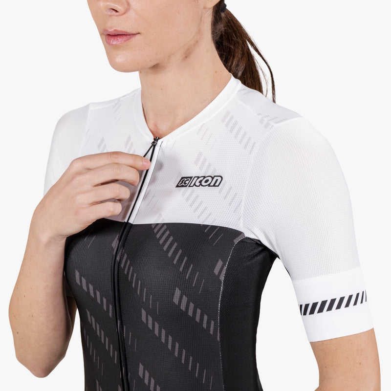 Scicon Maglia Ciclismo Donna X-Over Reflex Nera Presa