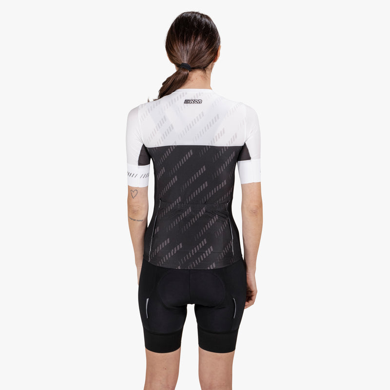 Scicon Maglia Ciclismo Donna X-Over Reflex Nera Presa