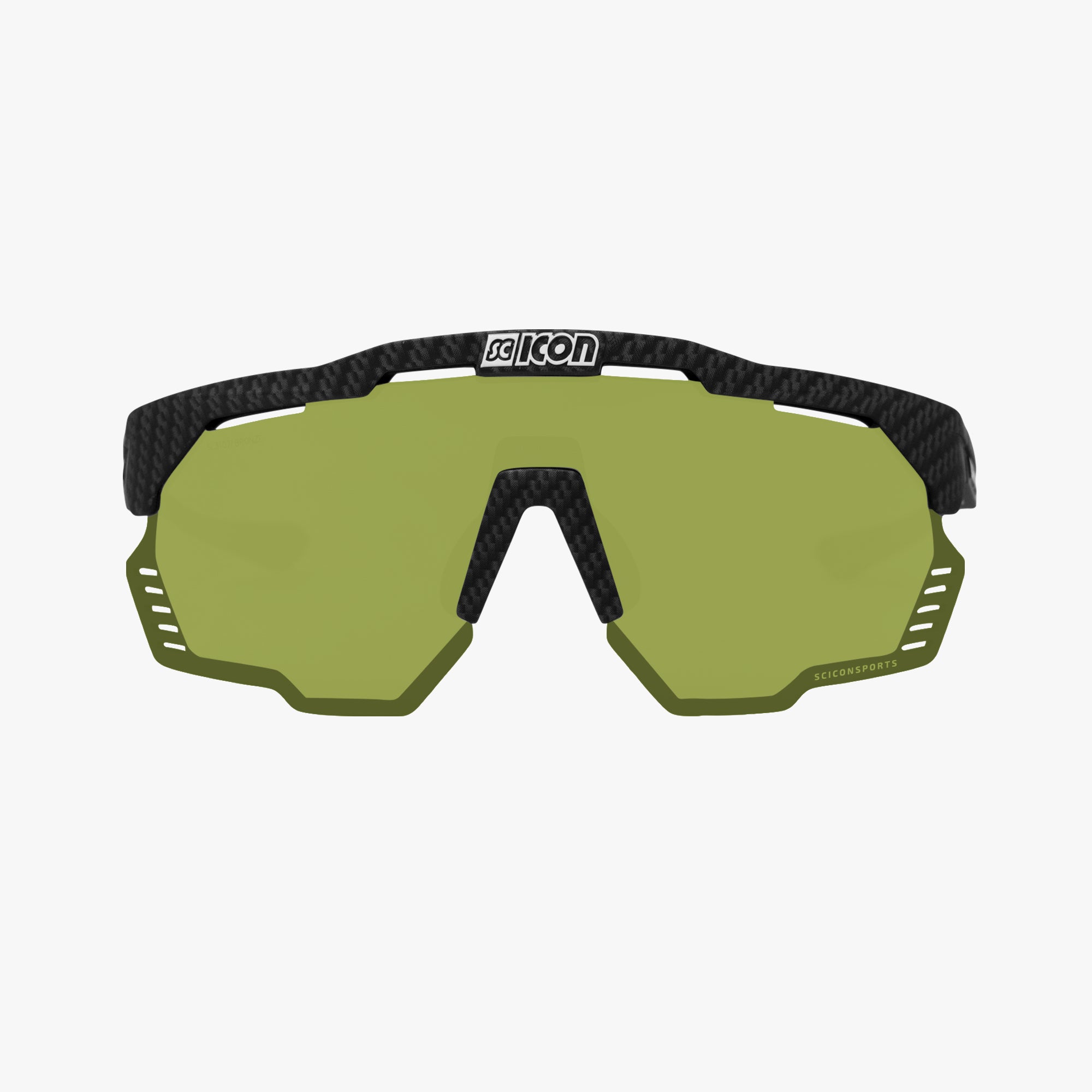 Scicon Occhiali Sportivi Aeroshade Kunken Carbon Opaco/Verde Vendita Economica