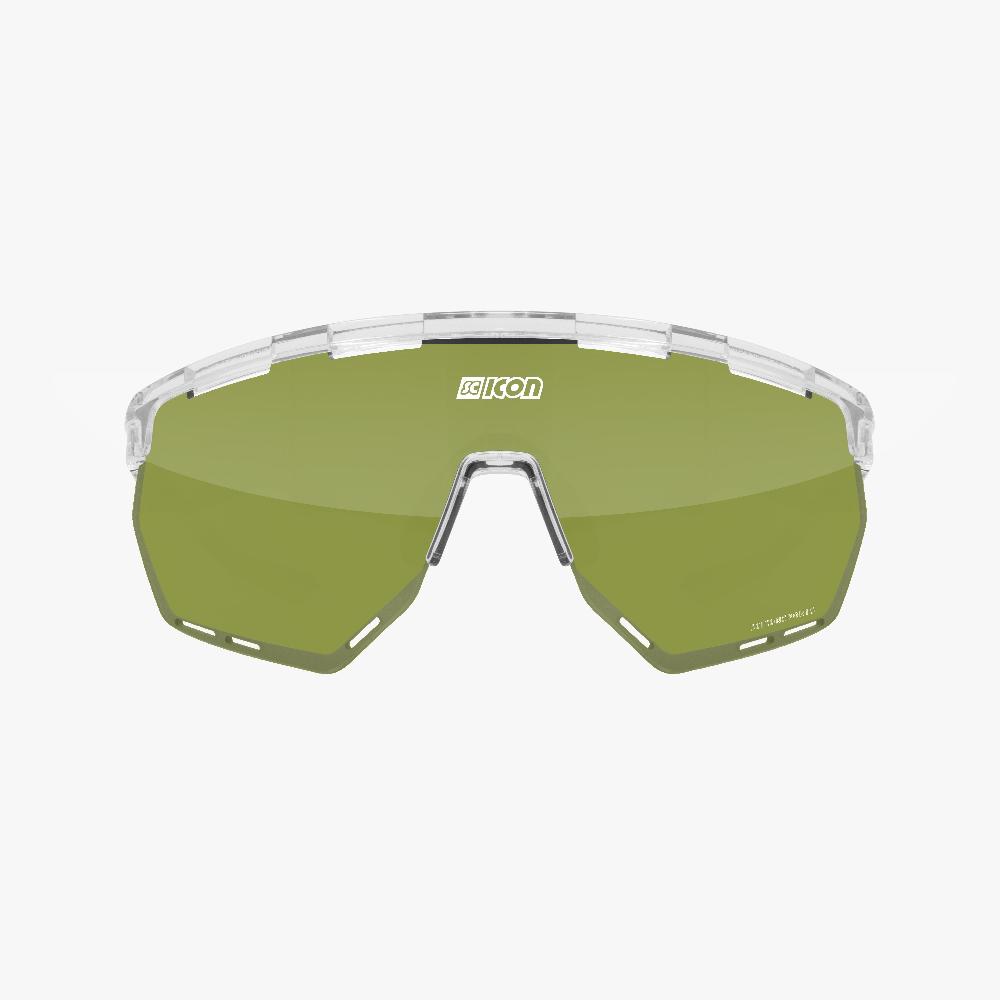 Scicon Occhiali Sportivi Aerowing Cristallo/Verde Vendite Flash