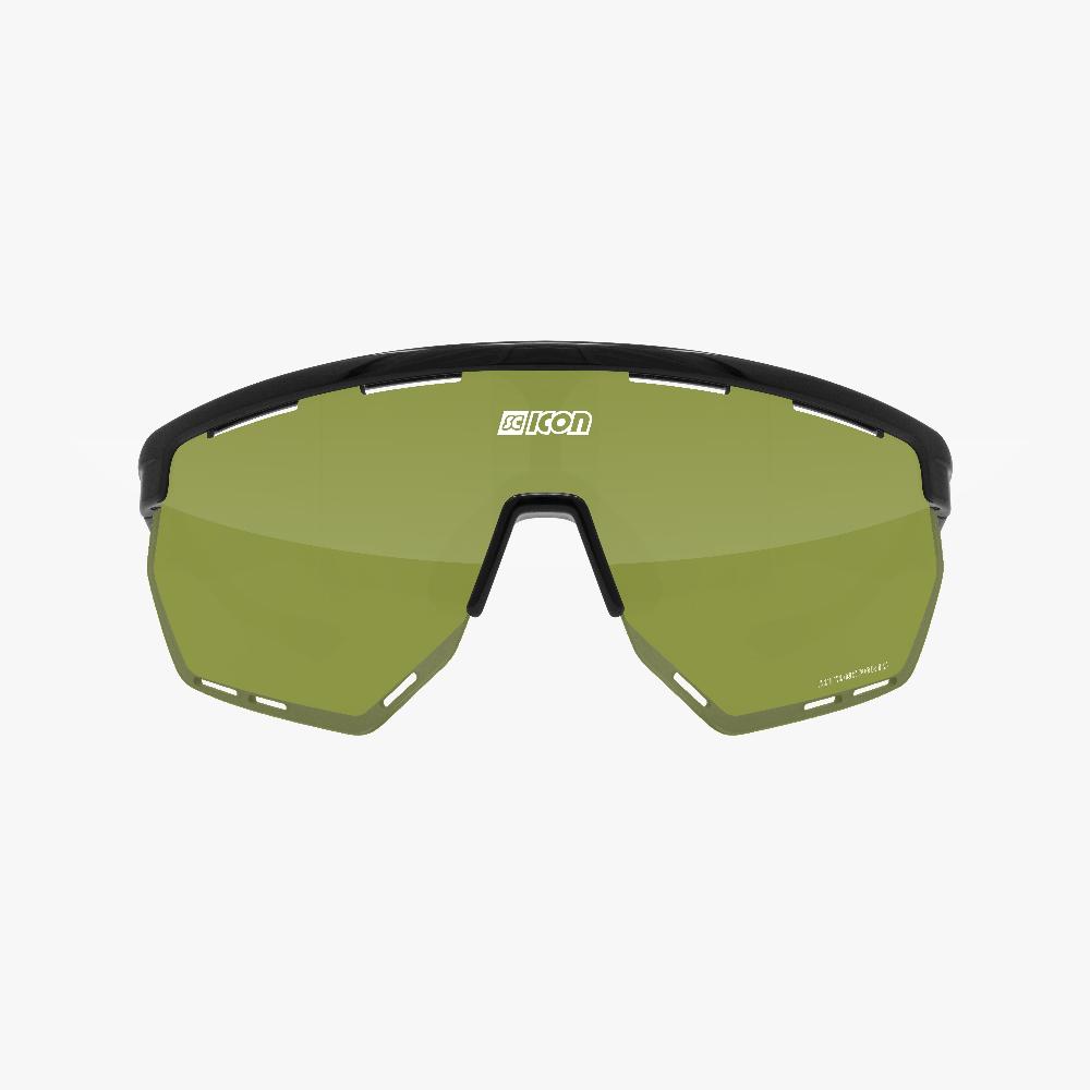 Scicon Occhiali Sportivi Aerowing Nero/Verde In Saldo