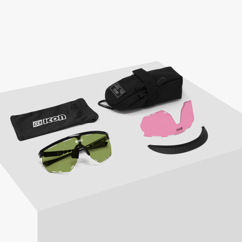Scicon Occhiali Sportivi Aerowing Carbon Opaco/Verde Nuova