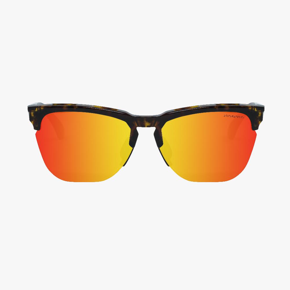 Scicon Occhiali da sole Gravel Tartarugati/Lenti Rosse Specchiate Smaltimento dello stoccaggio