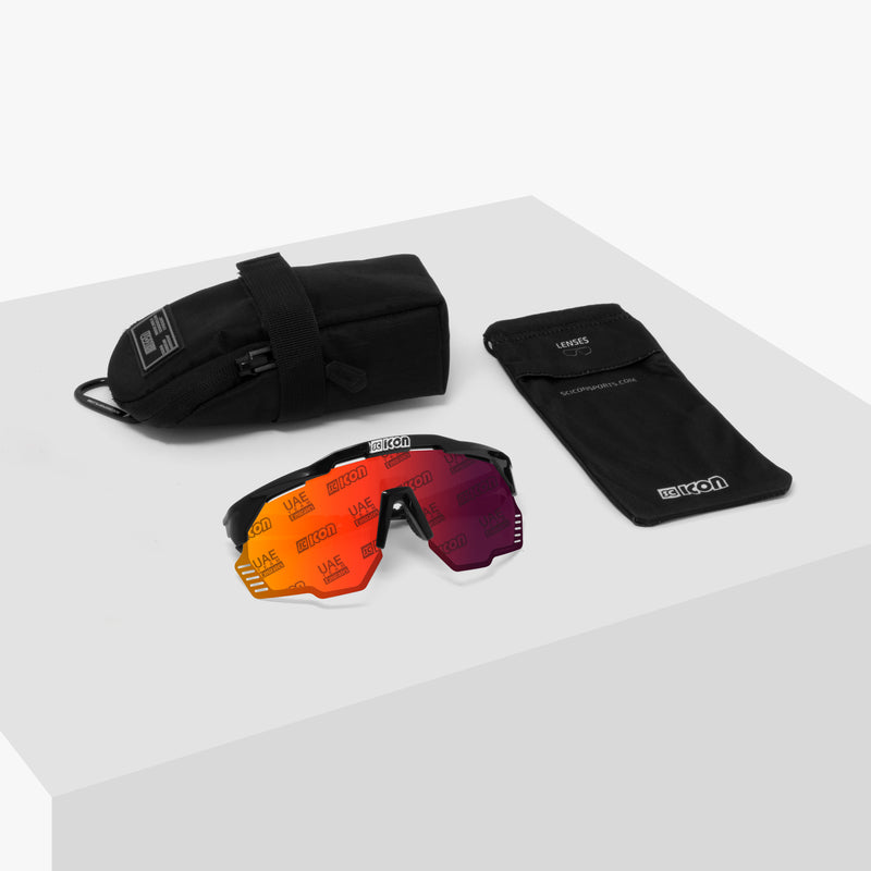 Scicon Occhiali Sportivi Aeroshade Kunken Nero Bianco/Lenti Rosse Comprare a buon mercato
