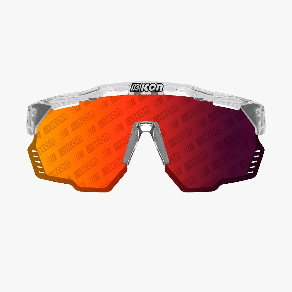 Scicon Occhiali Sportivi Aeroshade Kunken Cristallo/Lenti Rosse Fornitura limitata