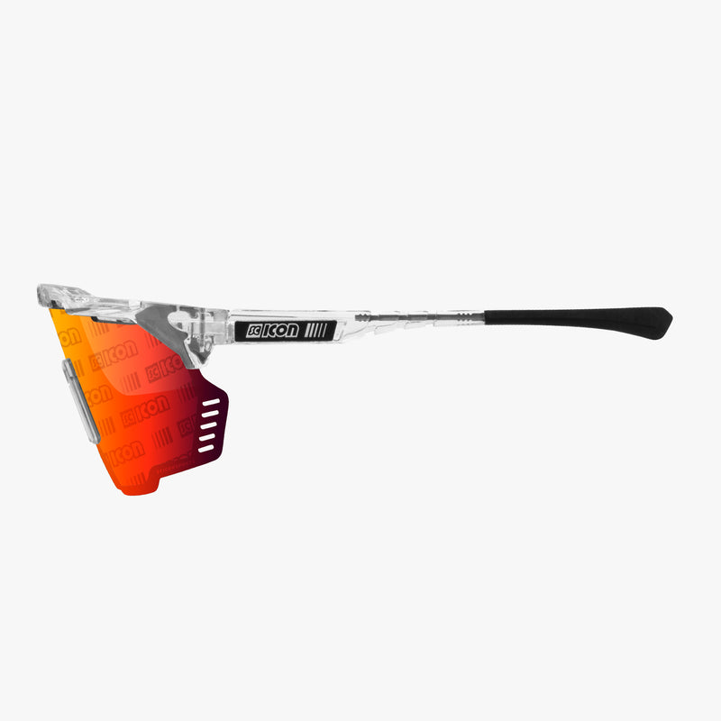 Scicon Occhiali Sportivi Aeroshade Kunken Cristallo/Lenti Rosse Fornitura limitata