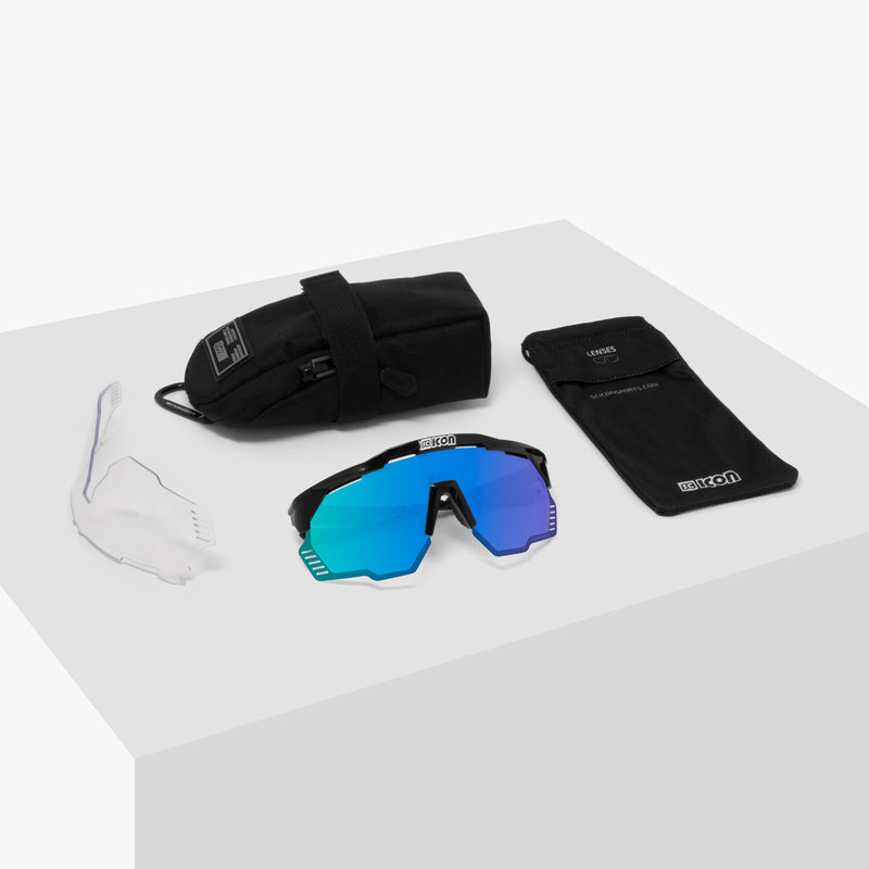 Scicon Aeroshade Kunken Occhiali Ciclismo Bianco/Blu Comprane uno, ottenene uno gratis
