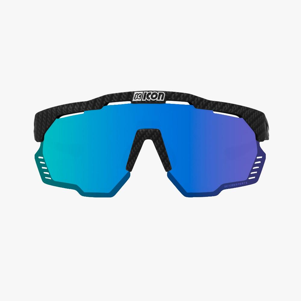 Scicon Aeroshade Kunken Occhiali Ciclismo Carbon Opaco/Blu Offerte speciali