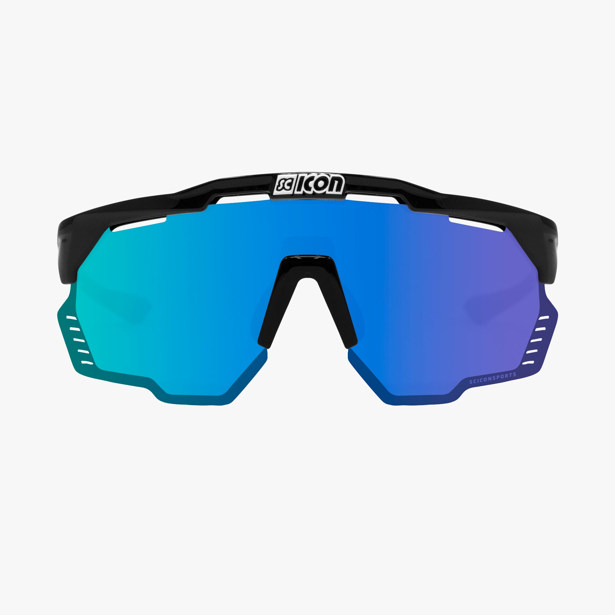 Scicon Aeroshade Kunken Occhiali Ciclismo Nero/Blu Ritorno libero