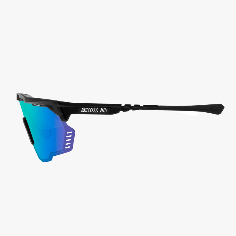 Scicon Aeroshade Kunken Occhiali Ciclismo Nero/Blu Ritorno libero