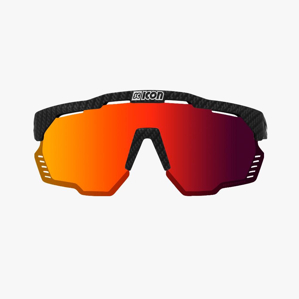 Scicon Aeroshade Kunken Occhiali Ciclismo Carbon Opaco/Rosso Promozione temporanea