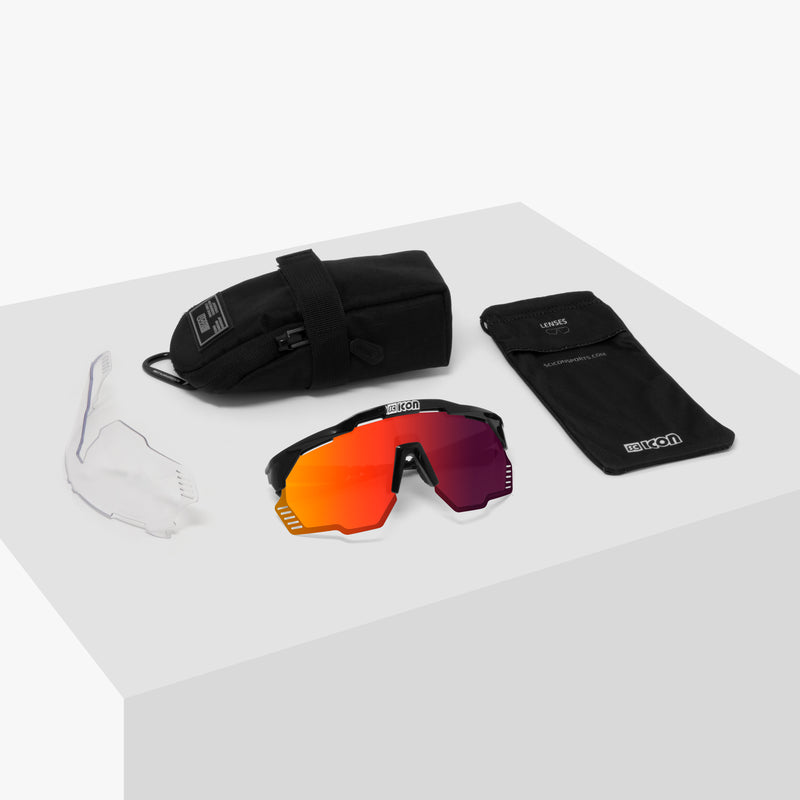 Scicon Aeroshade Kunken Occhiali Ciclismo Bianco/Rosso Fino al 50% di sconto