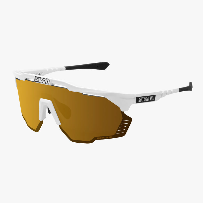 Scicon Aeroshade Kunken Occhiali Ciclismo Bianco/Bronzo