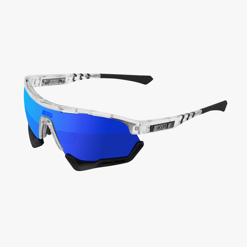 Scicon Aerotech XL Occhiali Sportivi Cristallo/Blu In Saldo
