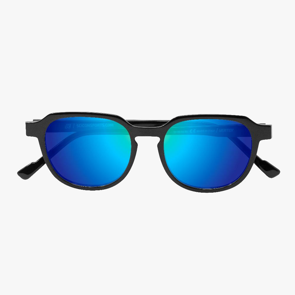 Scicon Occhiali da sole Vertex Neri Lucidi/Lenti Blu Specchiate 2025