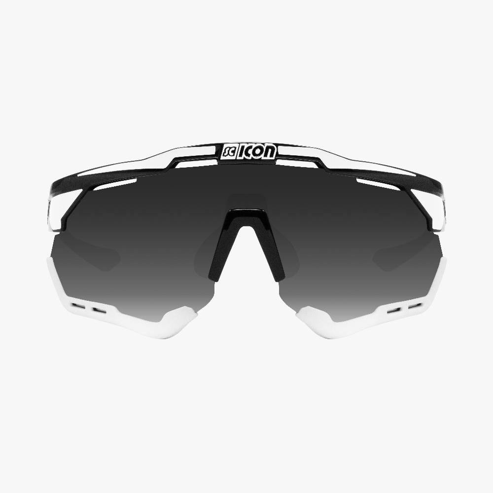 Scicon Aeroshade Occhiali Ciclismo NeroBianco/Argento Vendita Economica