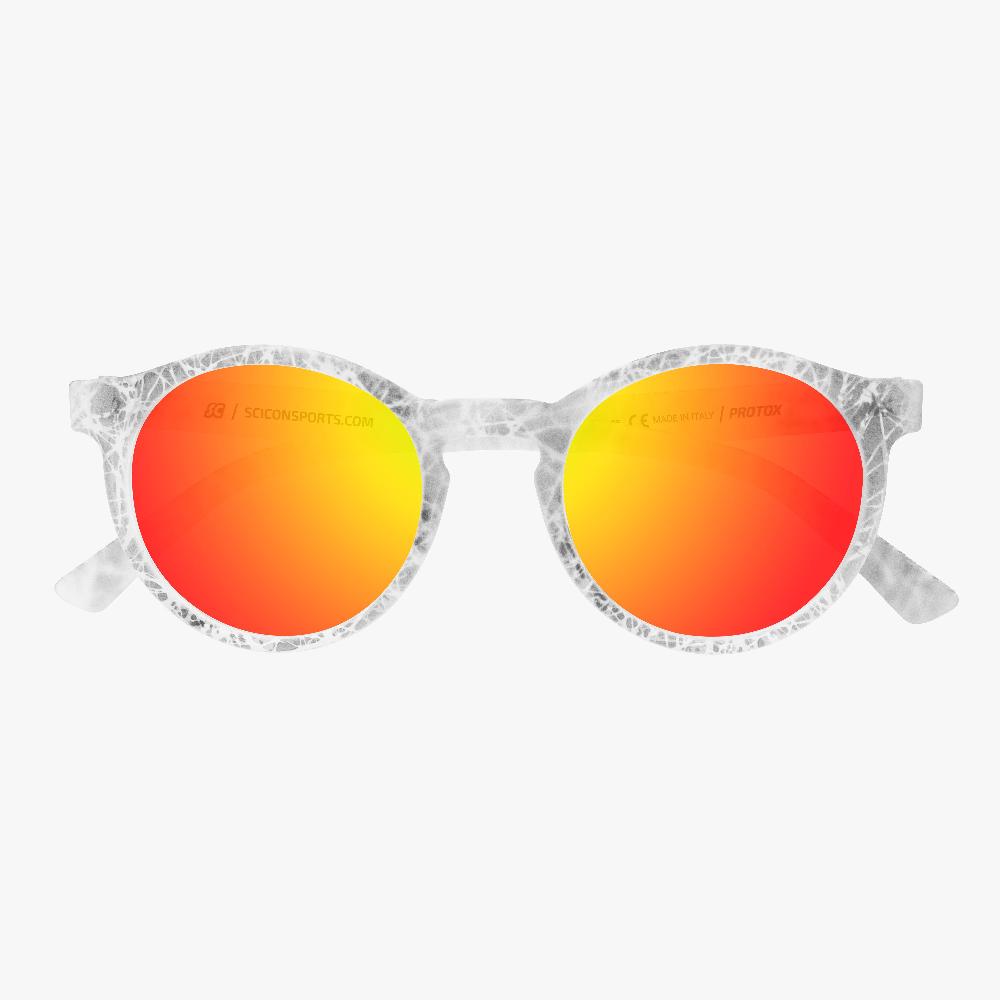Scicon Occhiali da sole Protox Bianco Opaco/Lenti Rosse Specchiate Nuova